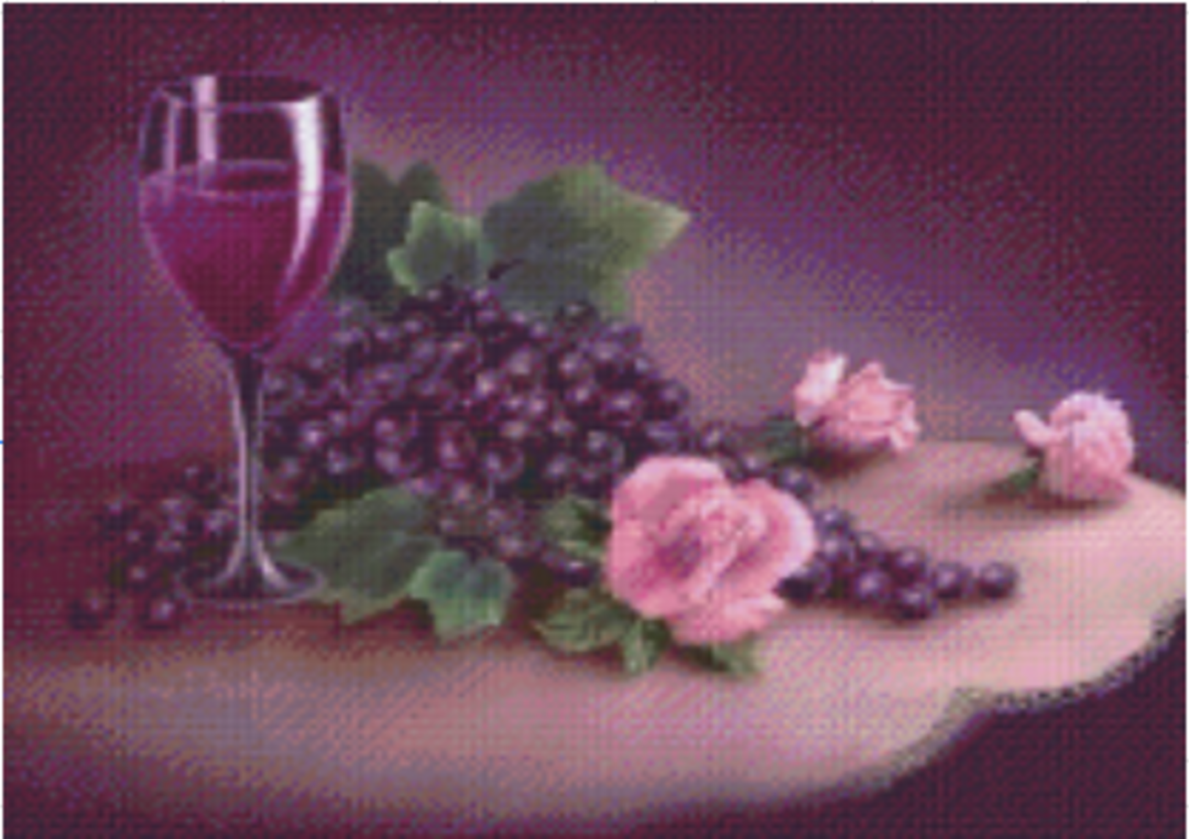 Wine & Roses - 16 Baseplate PixelHobby Mini-mosaic Art Kit image 0
